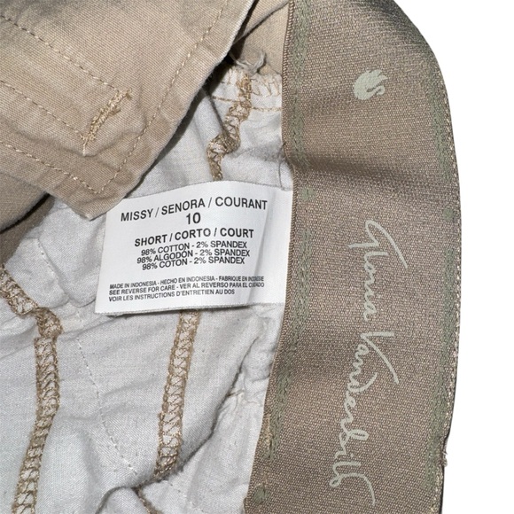 Gloria Vanderbilt Charlene Khaki Pants Women's 10 Short Tan Chino Straight Leg - Picture 7 of 7